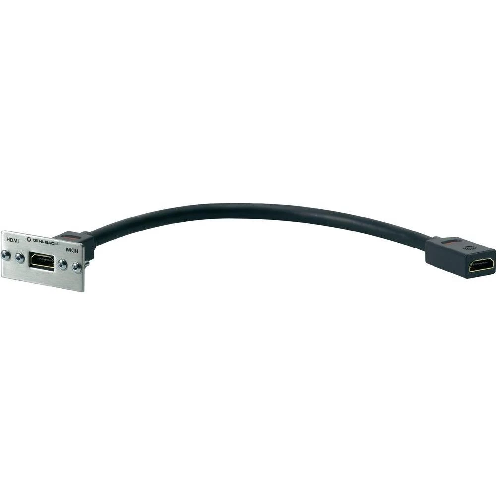 HDMI multimedijski umetak Oehlbach [1x HDMI-utičnica  1x HDMI-utičnica] 0.27m, srebrn, 8810 slika