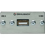 USB 2.0 adapter [1x USB 2.0 utikač A - 1x USB 2.0 utikač B] srebrni pozlaćeni kontakti Oehlbach