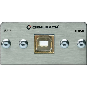 USB 2.0 adapter [1x USB 2.0 utikač B - 1x USB 2.0 utikač B] srebrni pozlaćeni kontakti Oehlbach slika