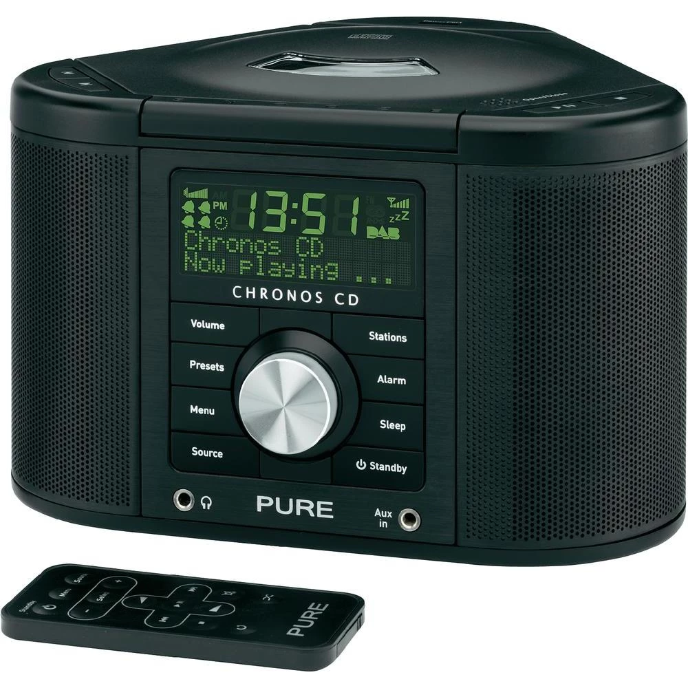 DAB+ radio Pure Chronos CD serija II radio budilica crni slika