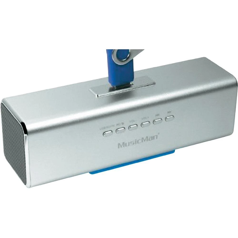 Zvučna stanica Technaxx MusicMan MA-Prijenosni Mini-zvučnik, USB, microSD-utor za karticu, UKW-Radio, srebrna, 3431 slika