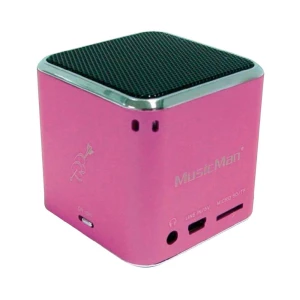 Mini zvučna stanica Technaxx MusicMan®-Prijenosni Mini-zvučnik, microSD-utor za karticu, AUX-In, roza, 3531 slika