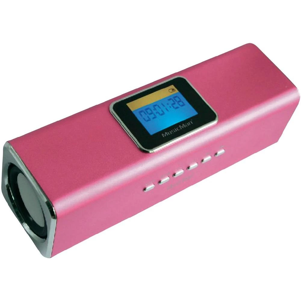 MA Display Zvučna stanica Technaxx MusicMan®-Prijenosni Mini-zvučnik, USB, microSD-utor za karticu, UKW-Radio, roza, 3544 slika