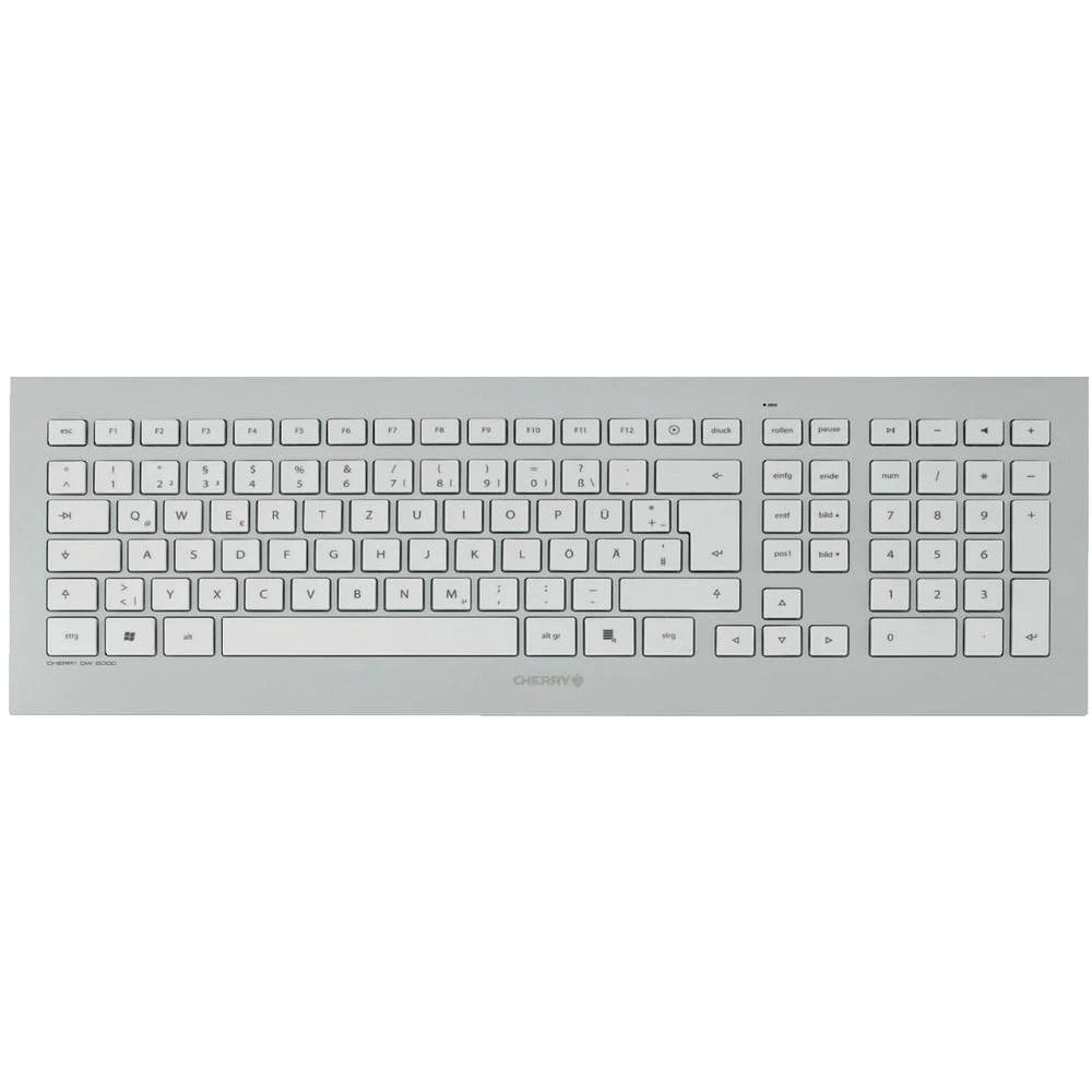Komplet bežična tipkovnica i miš Cherry DW 8000 zaštita od prskanja srebrna slika