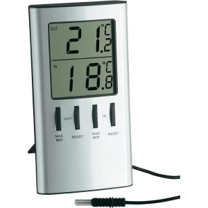 TFA digitalni termometar, unutarnji/vanjski, srebrni metalik slika