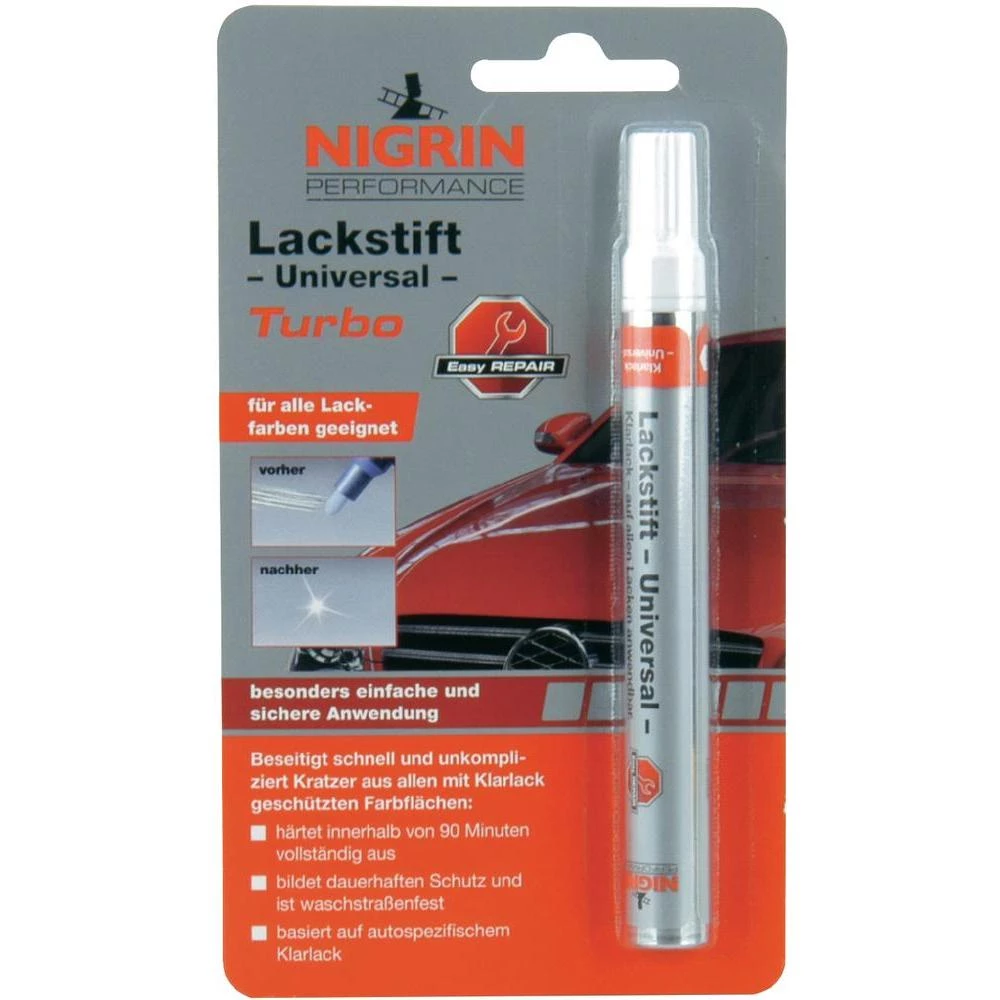 Nigrin 73151 Turbo Performance-Univerzalni prozirni lak u obliku pisaljke, 4ml slika