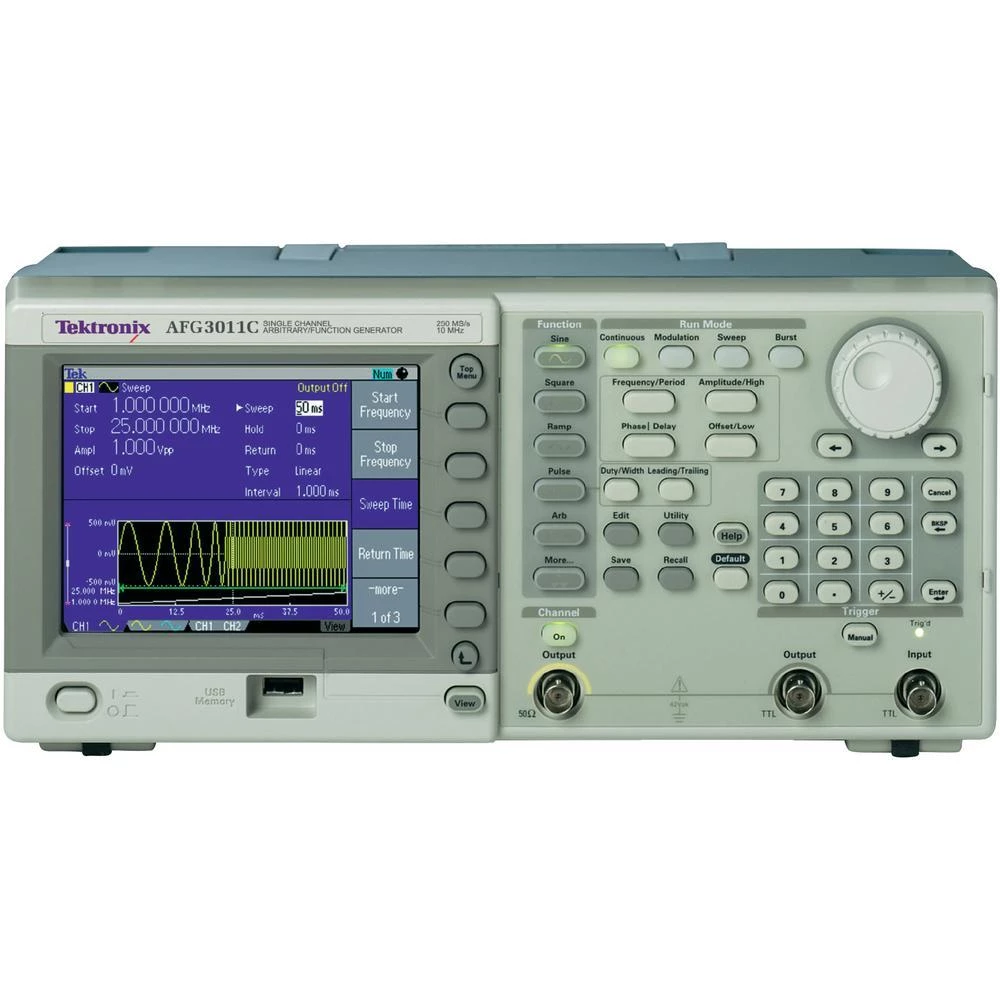 Tektronix AFG3051C arbitrarni funkcijski generator, frekvencijski raspon 1 µHz - 50 MHz, kanala 1 slika