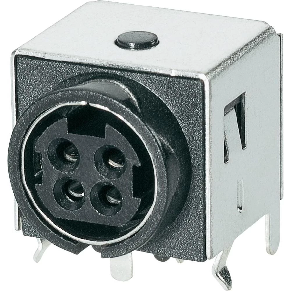 Mrežni konektor BKL Electronic vodoravna ugradnja broj polova: 4 7.5 A crna 0212004 1 komad slika