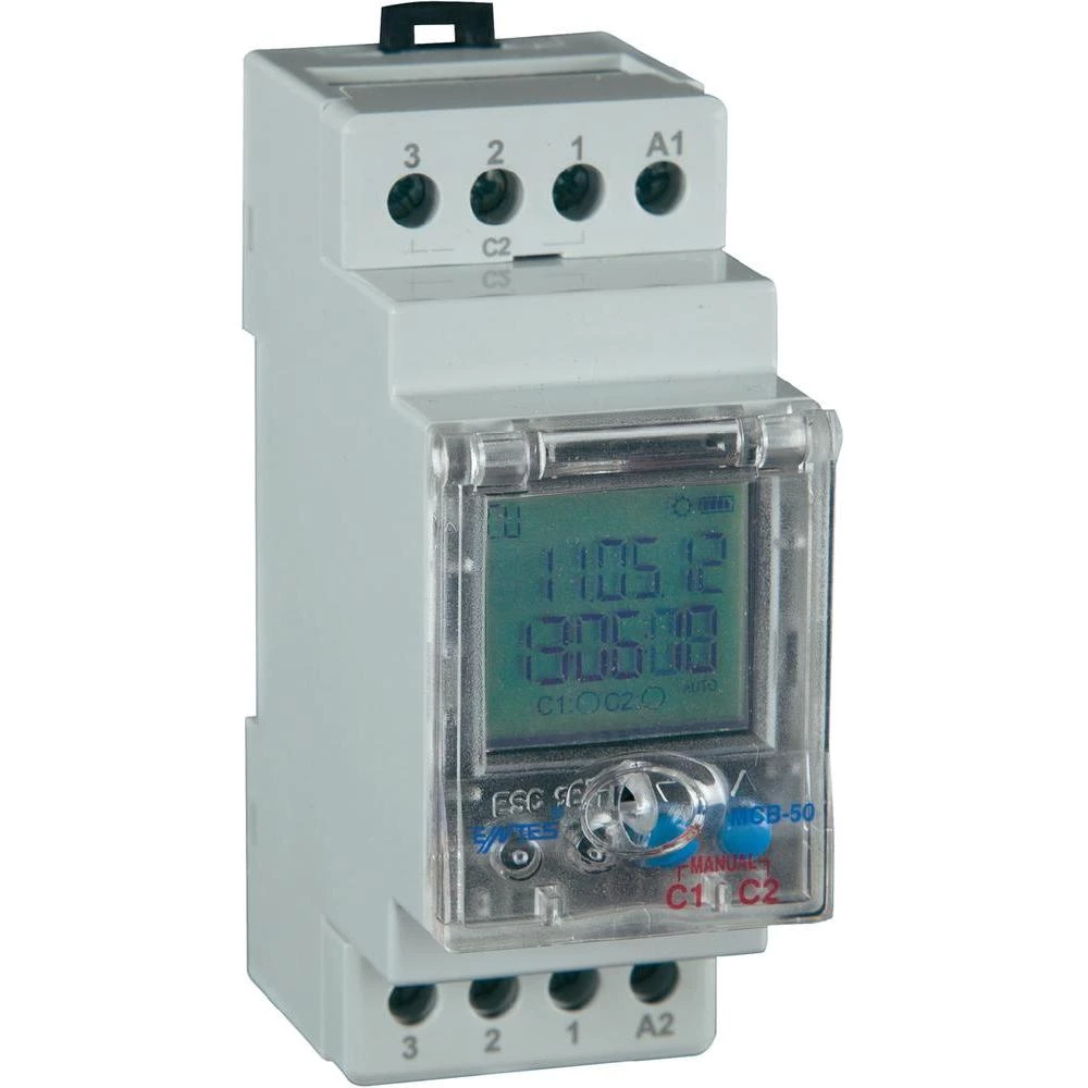 ENTES® MCB-50-Vremenski prekidač, 190-260 V/AC, 2NC, 8A slika