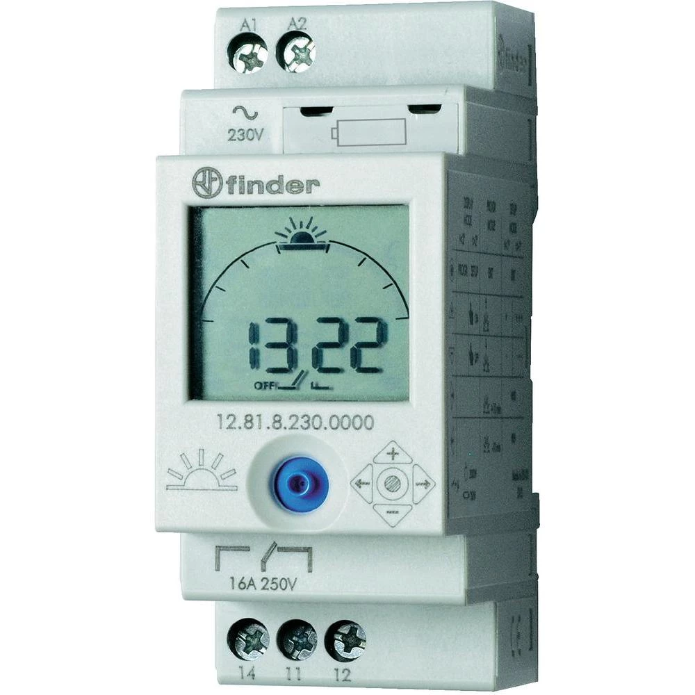 Finder 12.81.8.230.0000-Astronomski vremenski prekidač 1-kanalni, 230V/50-60Hz, slika