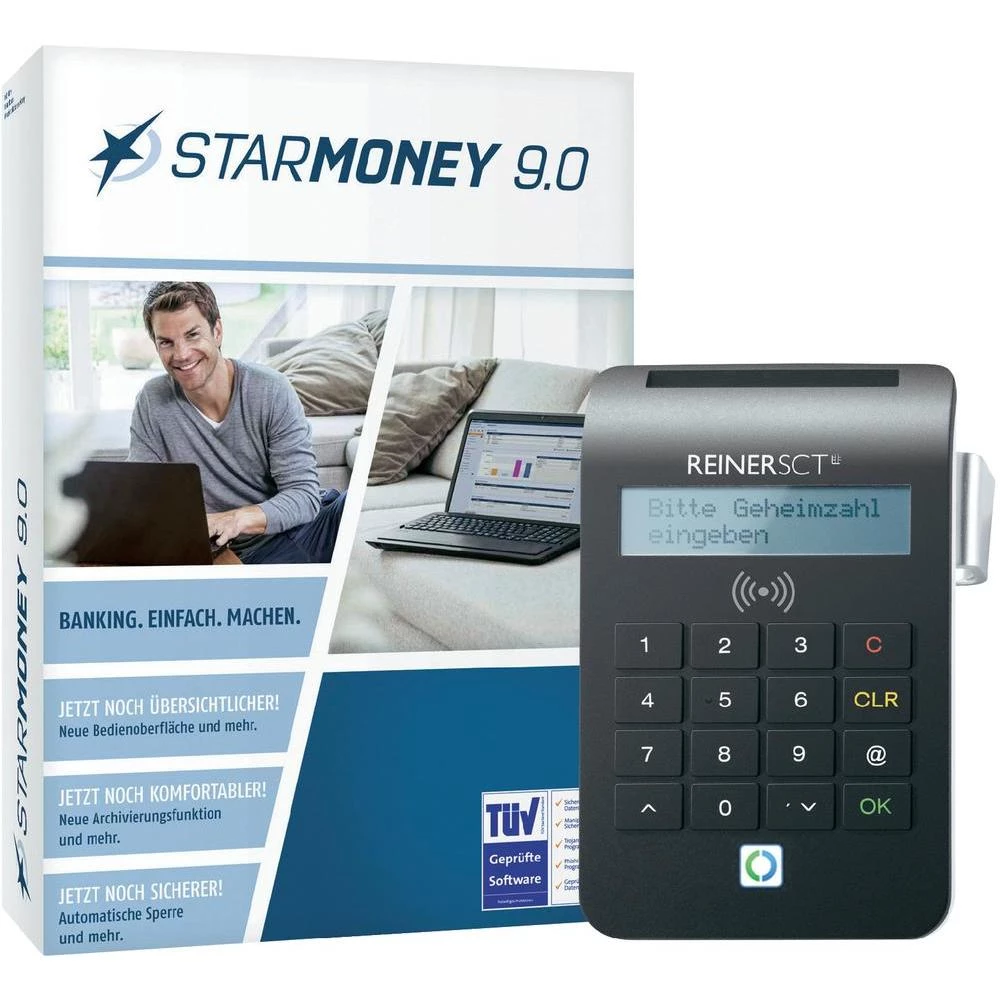 itač identifikacijskih dokumenata ReinerSCT cyberJack RFID Komfort + Star Money slika