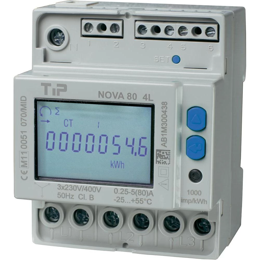 Brojilo trofazne struje digitalno 80 A MID dozvola: Da TIP NOVA 80 MID - 4L slika