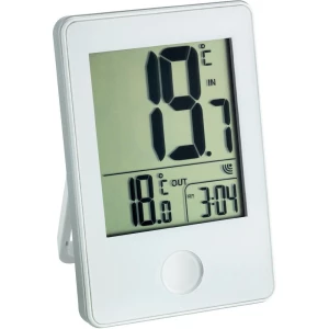 Bežični termometar sa satom bijeli slika