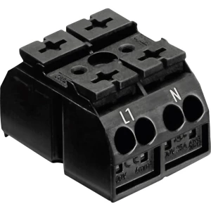 Priključna stezaljka za uređaje WAGO presjek 0.5 - 4 mm 32 A crna 1 kom. slika