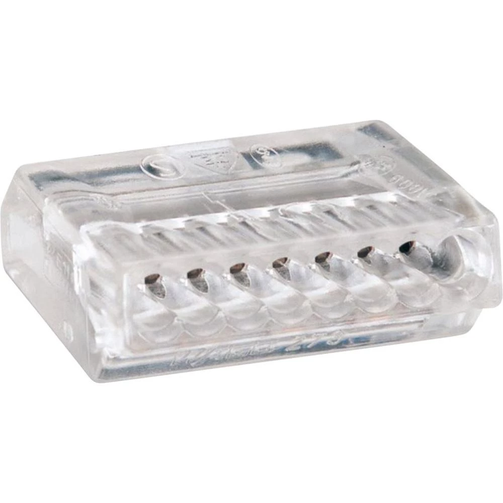 Blok stezaljka WAGO kruta: 0.75-1.5 mm broj polova: 8 273-158 50 kom. prozirna slika