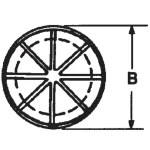 PB Fastener AF0812-Uvodnica za kabele, promjer otvora: 22.2mm, PA 6.6, crna