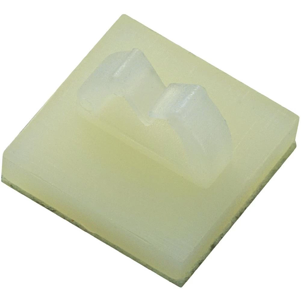 Samoljepljiva minijaturno držalo za kable, krem, 1 komad slika