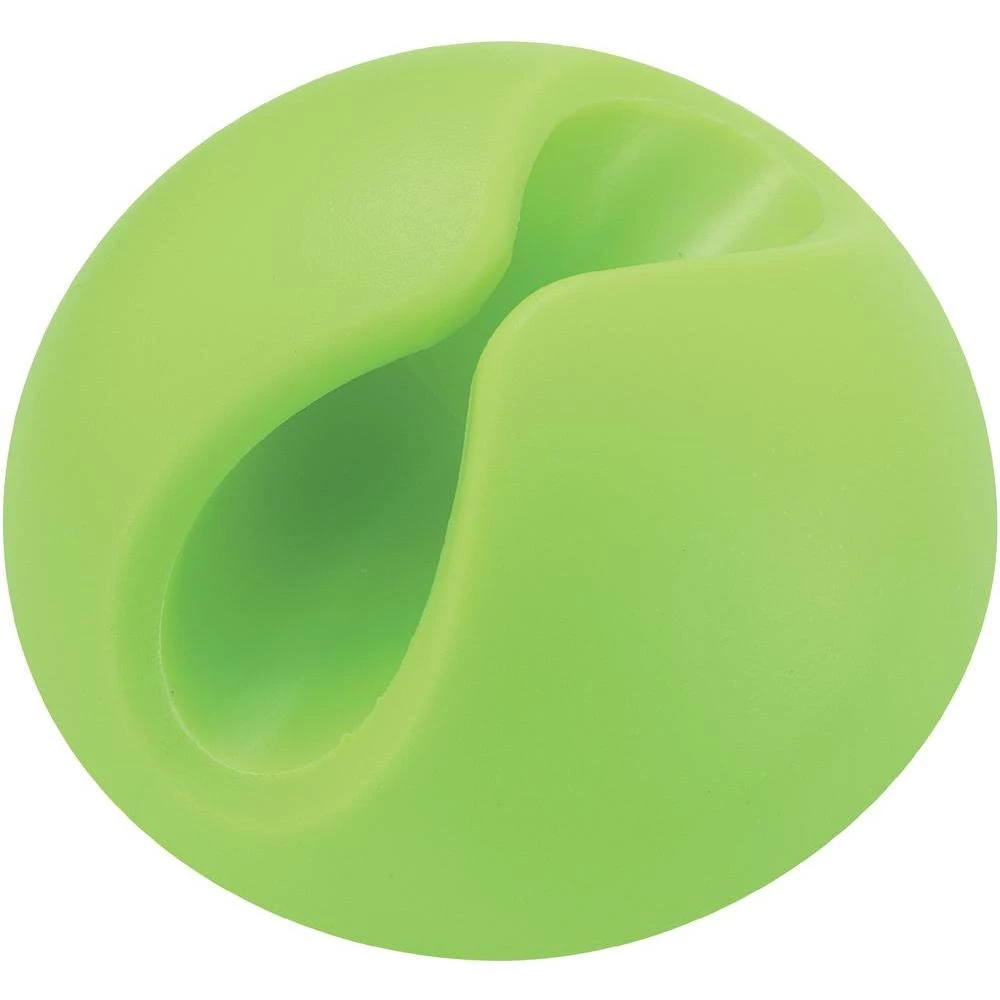 Samoljepljivi držač za kabel, zelen (fluorescentno), 1 komad slika