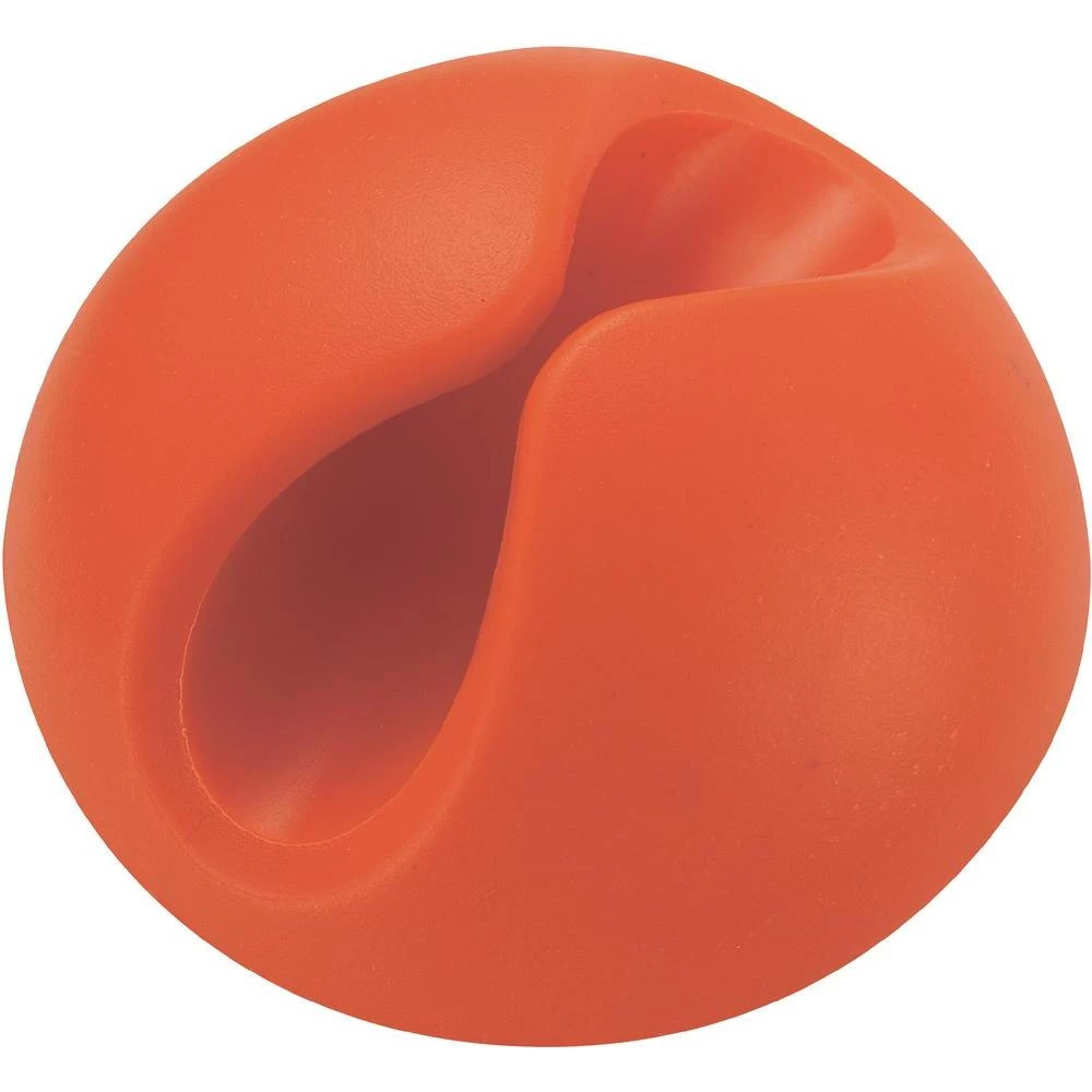 Samoljepljivi držač za kabel, narančast (fluorescentno), 1 komad slika