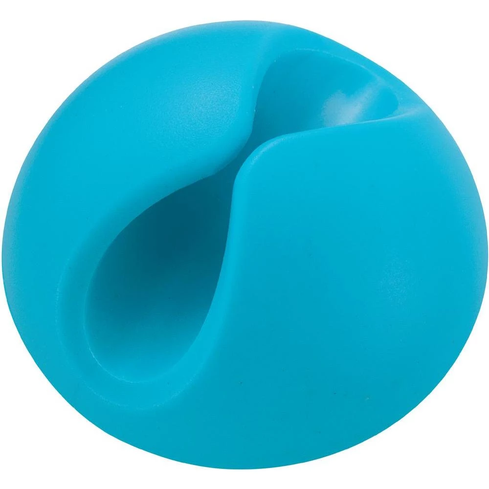 Samoljepljivi držač za kabel, plav (fluorescentno), 1 komad slika