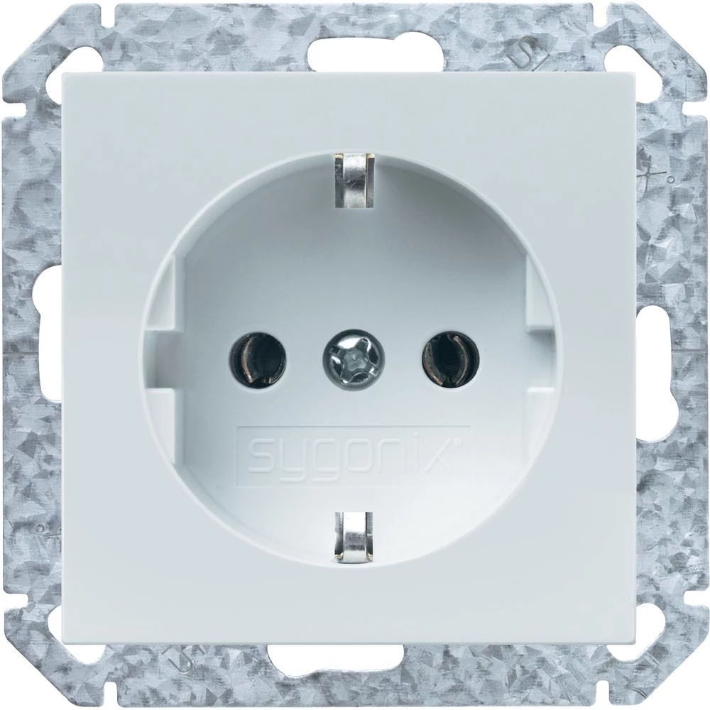 sygonix 33593V Umetak za utičnicu, bijeli, sjajan slika