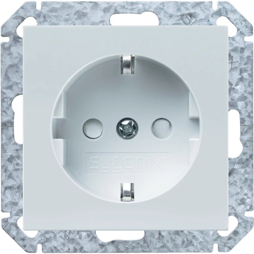 sygonix 33593Q Utičnica za zaštitom za djecu,bijela, sjajna slika