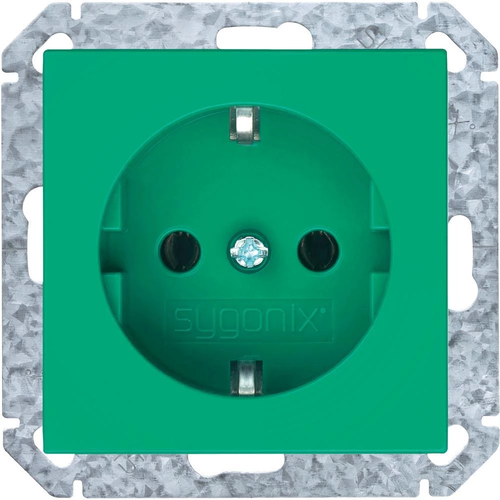 sygonix 33526Q Utičnica, zelena slika