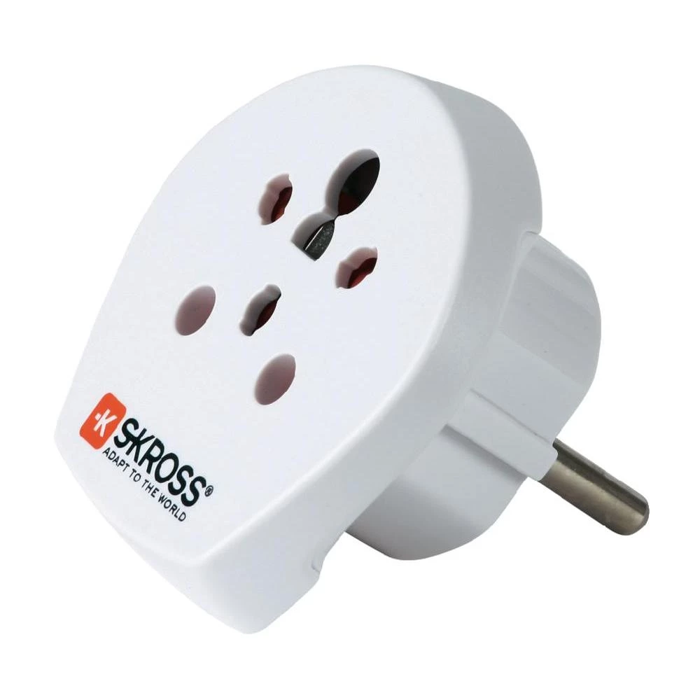 Putni adapter Skross 1.500217, Indija/Izrael/Danska na Europa, bijele boje slika