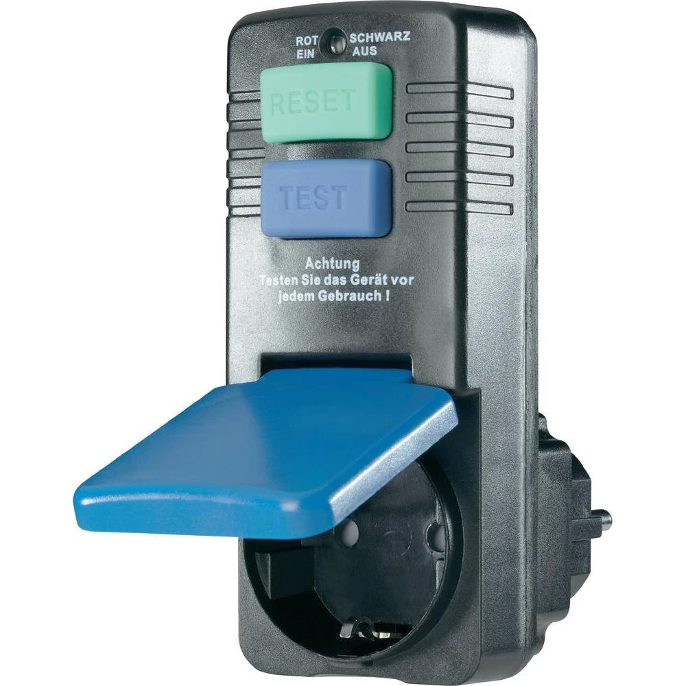 Međuutikač sa zaštitom za osobe IP 40 crni, Conrad slika