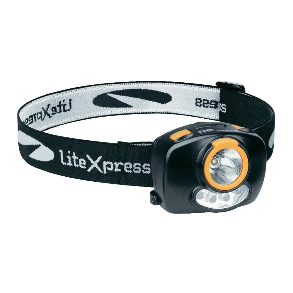 LED naglavna svjetiljka LiteXpress Liberty 116 na baterije 96 g crna LXL207401 slika