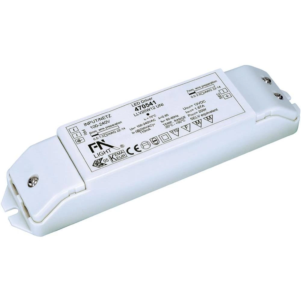 LED-napajač za dekorativnu rasvjetu SLV 470541, 20 W, 12V, bijela slika