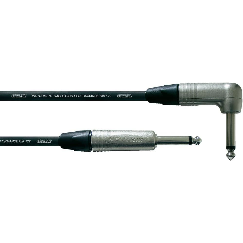 Kabel za gitare Cordial Pro Line CIK 122, 3 m, crne boje, 6,3 mm banana/6,3 mm k slika