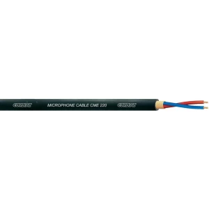Cordial-Economy CME 220-Mikrofonski kabel, 2x0.20mm, crn, metarska roba slika