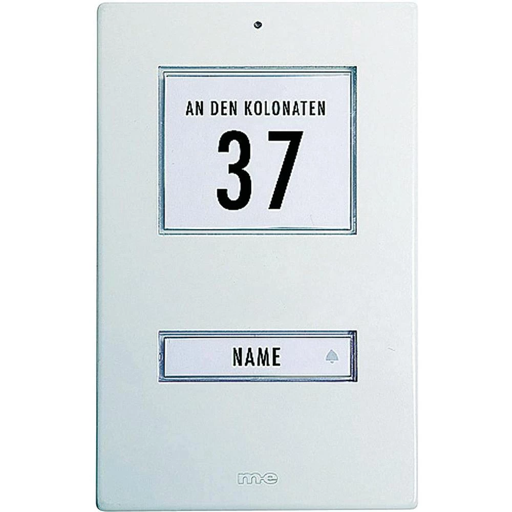 Osvijetljena pločica za zvonjenje m-e modern-electronics KT 1-AW bijela 12 V/1 A slika