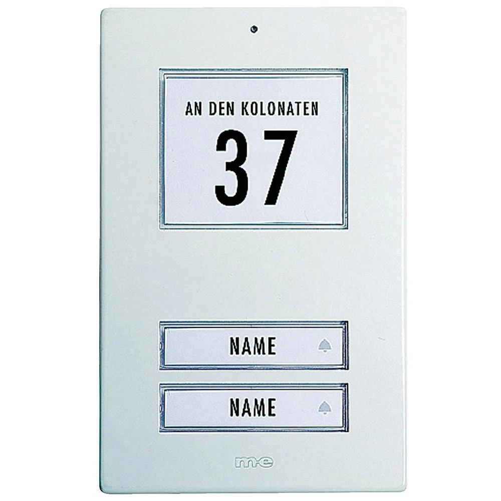Osvijetljena pločica za zvonjenje za 2 obitelji m-e modern-electronics KT 2-AW b slika