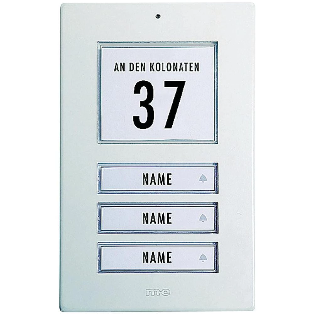 Osvijetljena pločica za zvonjenje za 3 obitelji m-e modern-electronics KT 3-AW b slika