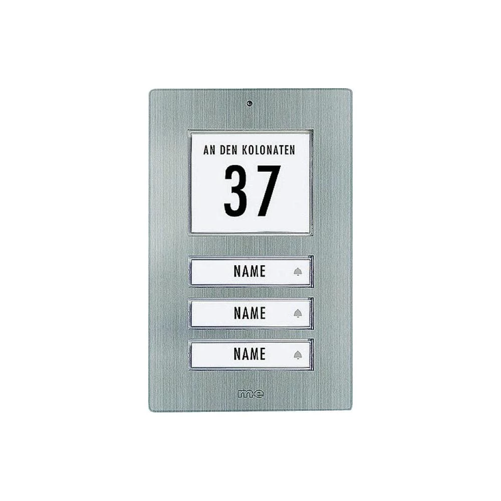 Osvijetljena pločica za zvonjenje za 3 obitelji m-e modern-electronics KT 3-EG p slika