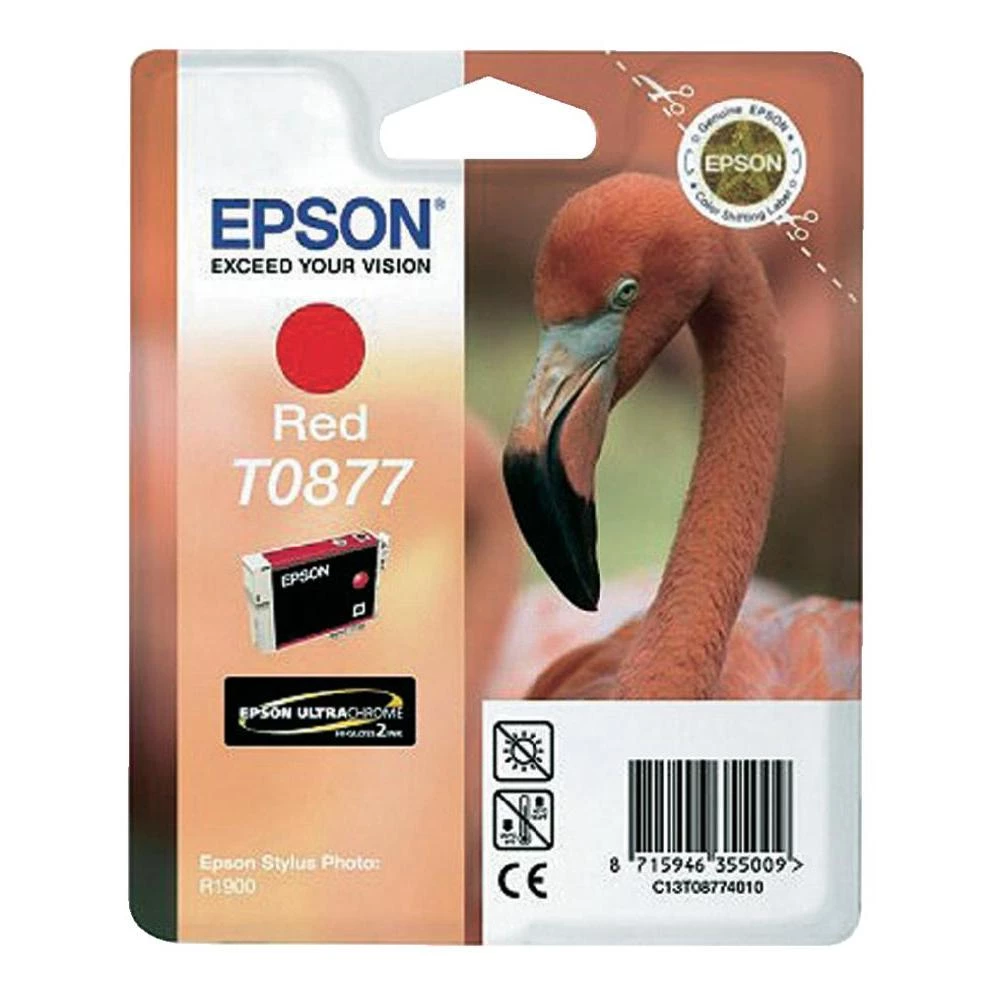 Originalna patrona za printer T0877 Epson crvena slika