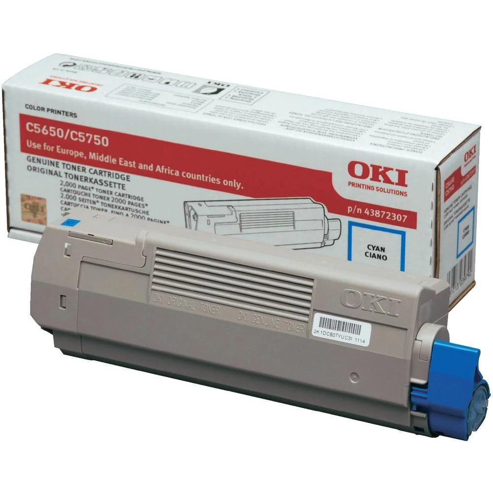 Originalni toner OKI 43872307 cijan kapacitet stranica maks. 2000 stranica slika