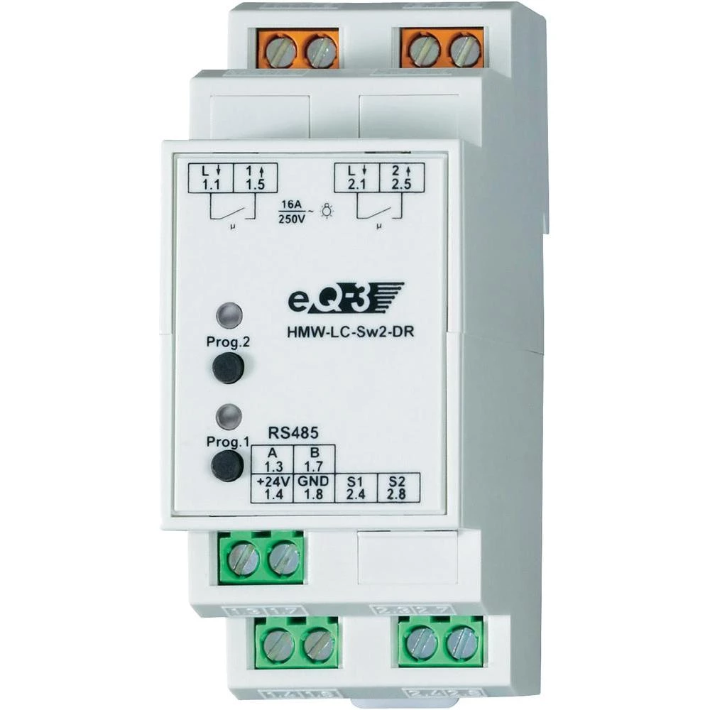 HomeMatic 76801 RS485 Aktor za prekidač, 2-kanalni, montaža na DIN-letvu, broj ulaza 2 broj izlaza 2 slika
