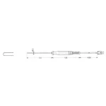 Greisinger GTF 1200/300 senzor temperature tekućina bez potencijala GTF 1200/300 tip K termo-utikač -200 do +1150 °C