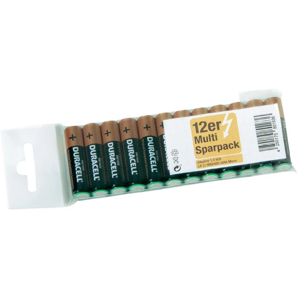Micro baterija (AAA) alkalna, Duracell LR03 1.5 V 12 kom. slika