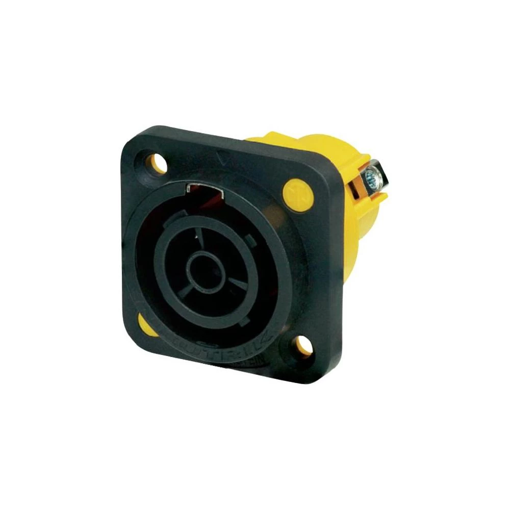 Mrežni konektor Neutrik okomita ugradnja broj polova: 2 + PE 16 A crna NAC3FPX-ST 1 komad slika