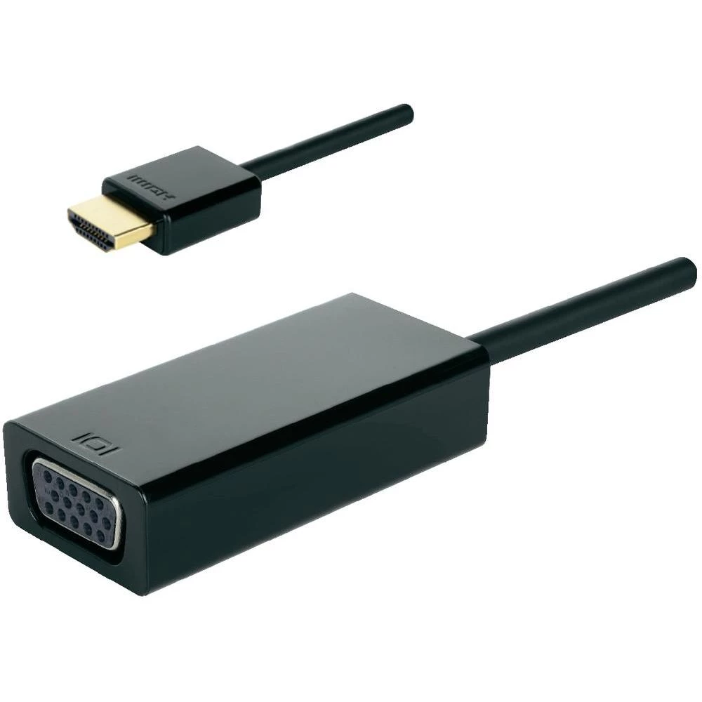 HDMI/VGA adapter Conrad [1x HDMI-utikač <=> 1x VGA-utičnica] 0.05m, crn</=> slika