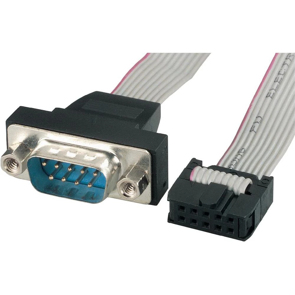 Serijski, paralelni priključni kabel [1x VGA utikač - 1x utikač 16pol.] 0.26 m sivi slika