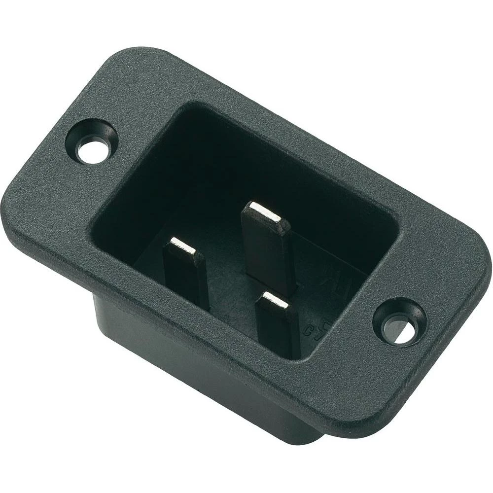 Utični konektor za hladne uređaje C20 utikač, okomita ugradnja broj polova: 3 16 A crna 1 komad. slika