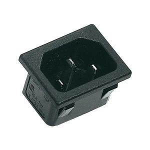 Utični konektor za hladne uređaje C14 utikač K & B okomita ugradnja broj polova: 3 10 A crna 42R023212150 1 komad. slika