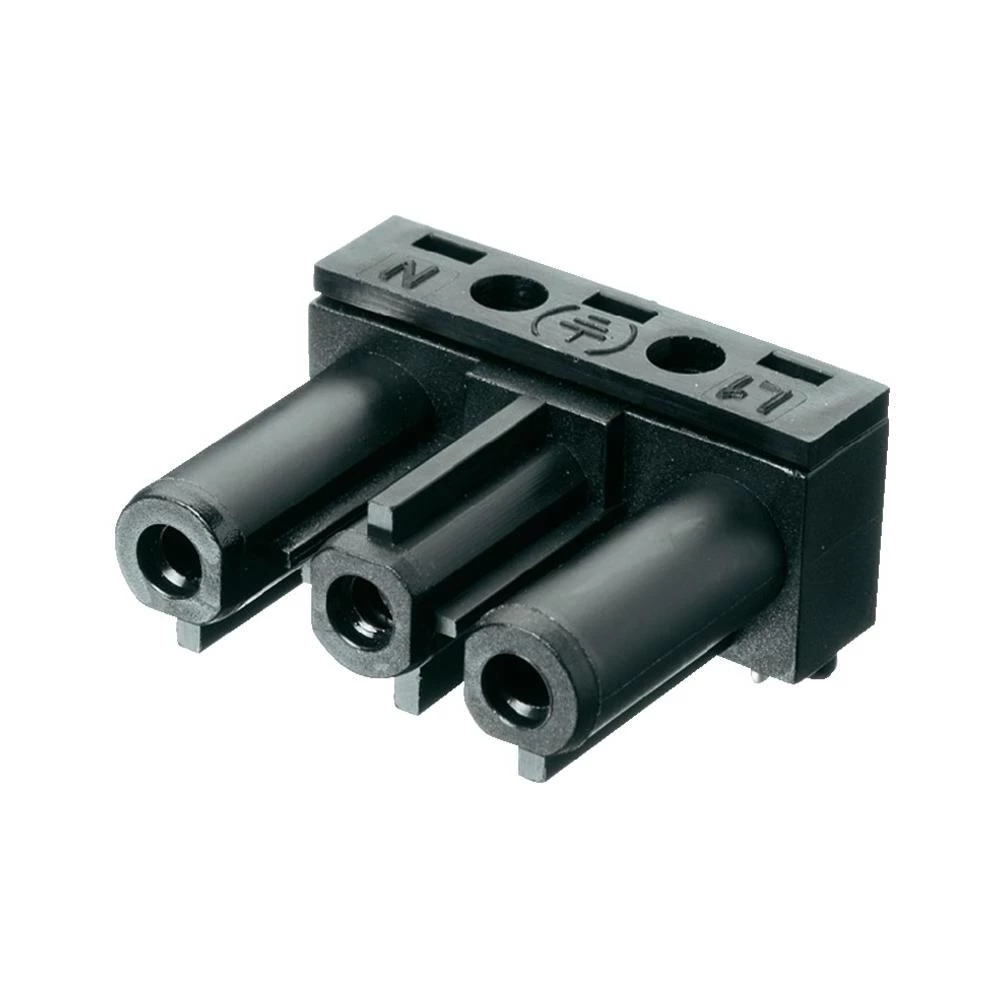 Mrežni konektor AC 166 GBULH/ 3 Adels-Contact pod kutem broj polova: 3 16 A crna 1 komad slika