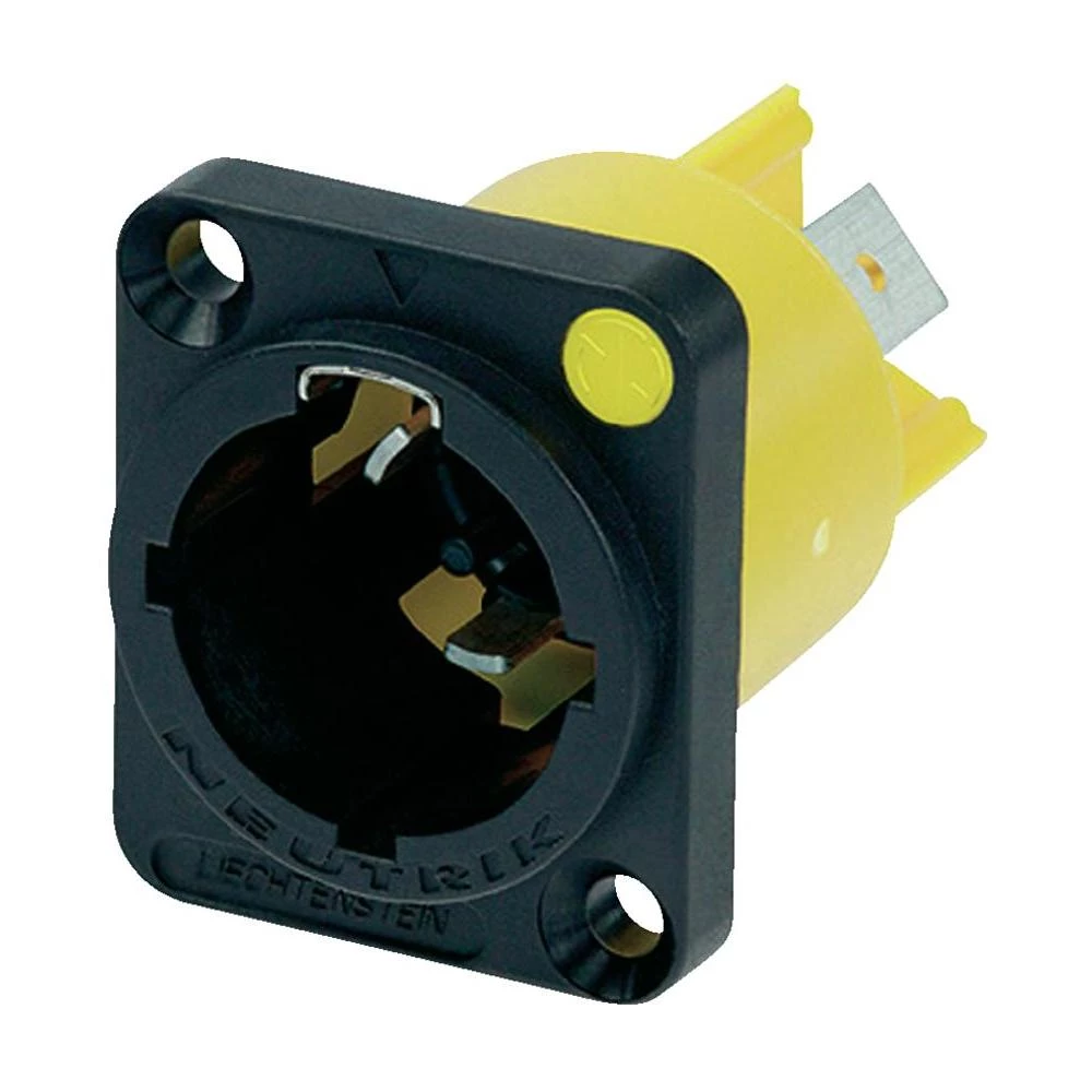 Mrežni konektor, utikač Neutrik okomita ugradnja broj polova: 2 + PE 16 A crna NAC3MPX 1 komad slika