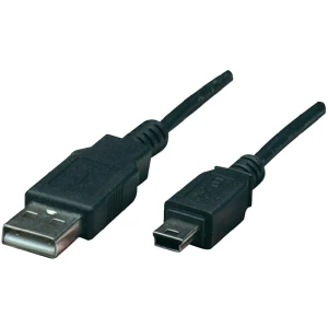 USB 2.0 priključni kabel [1x USB 2.0 utikač A - 1x USB 2.0 utikač Mini-B] 1.80 m slika